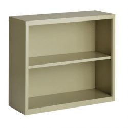 2 shelf metal bookcase