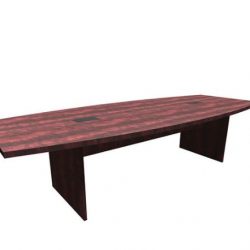 boat shaped conference table with slab base 1