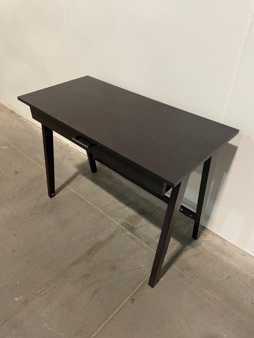 dark brown desk with drawer 2